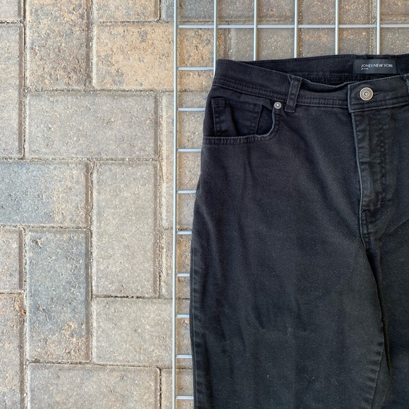 Black Signature Soho Capri Jean Pants Size 10 - Picture 3 of 5